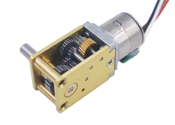 2 Phases Micro Worm Gearbox Stepper Motor 10mm Diameter For Automatic Device