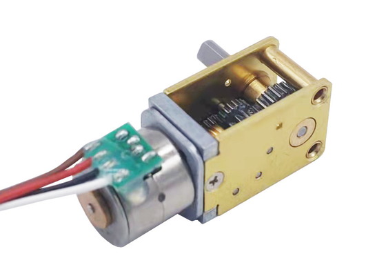 2 Phases Micro Worm Gearbox Stepper Motor 10mm Diameter For Automatic Device