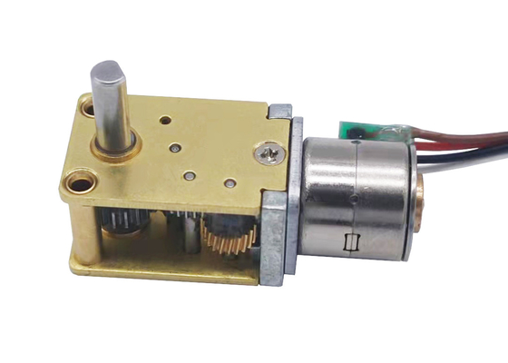 2 Phases Micro Worm Gearbox Stepper Motor 10mm Diameter For Automatic Device